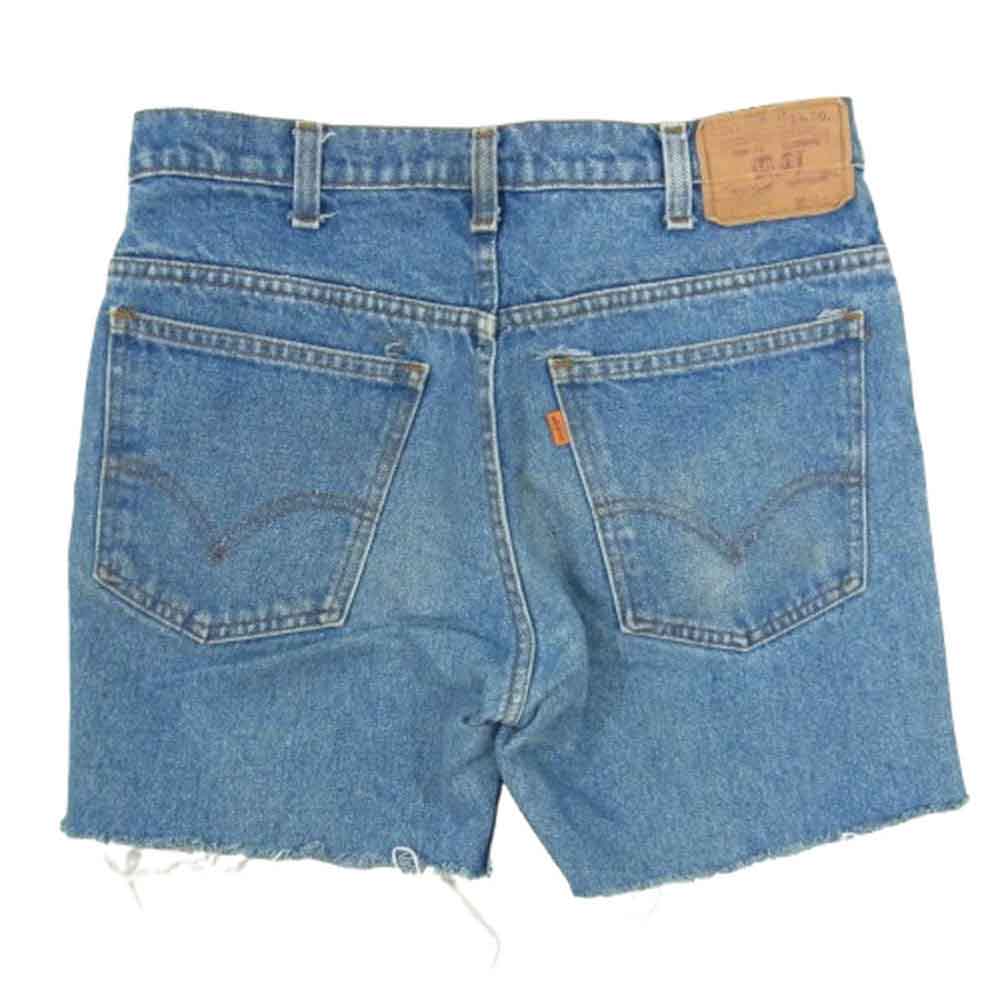 Levi's リーバイス 80s ヴィンテージ オレンジタブ 519-0217 カットオフ デニム ショーツ ハーフパンツ インディゴブルー系 32【中古】