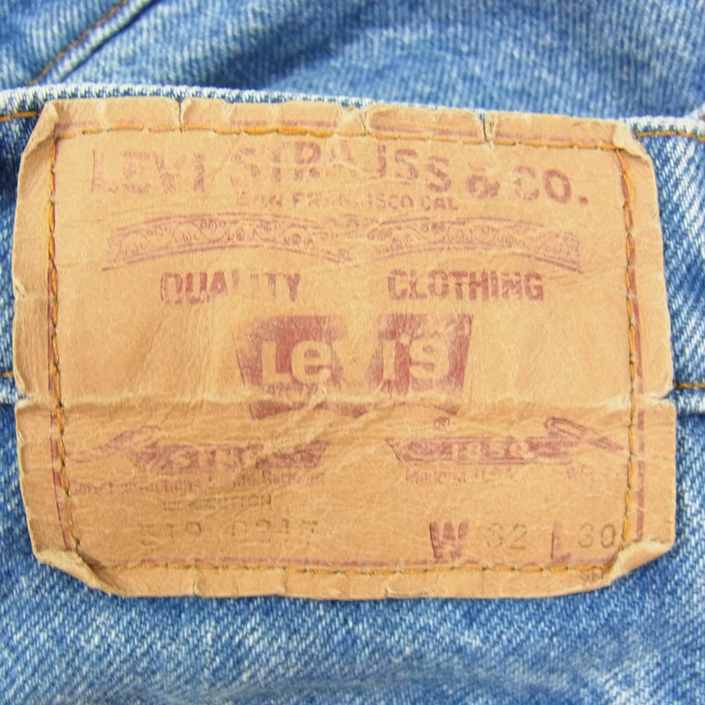 Levi's リーバイス 80s ヴィンテージ オレンジタブ 519-0217 カットオフ デニム ショーツ ハーフパンツ インディゴブルー系 32【中古】