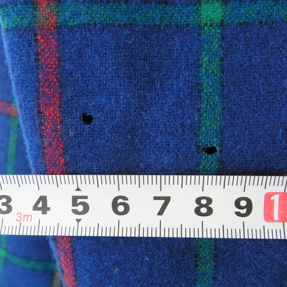 PENDLETON ペンドルトン 70s ヴィンテージ ボタンダウン ウール長袖シャツ ネイビー系 M【中古】