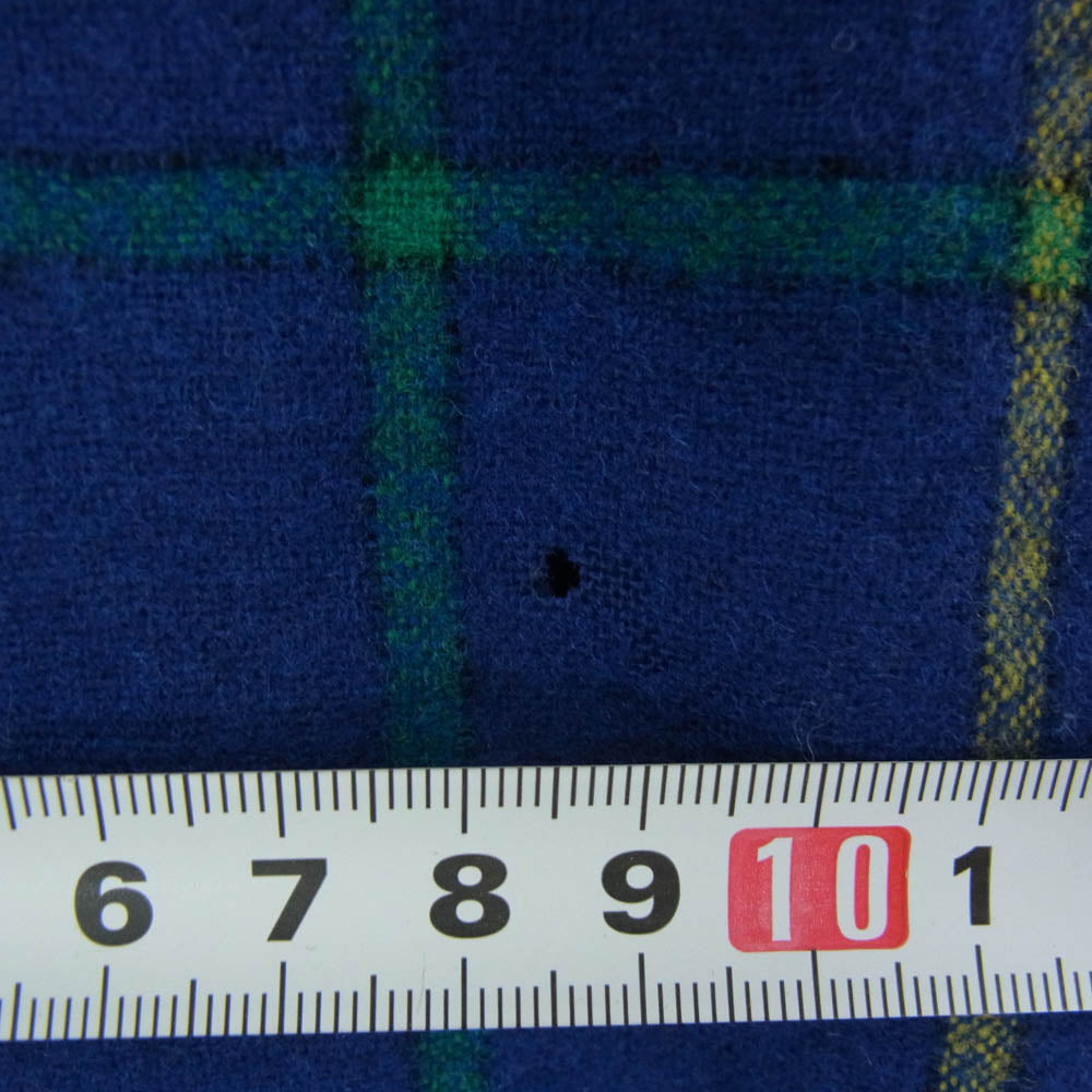 PENDLETON ペンドルトン 70s ヴィンテージ ボタンダウン ウール長袖シャツ ネイビー系 M【中古】