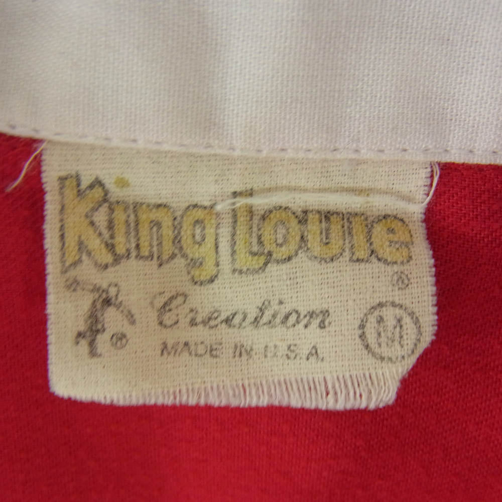 キングルイ 70s ヴィンテージ 半袖 ボーリングシャツ レッド系 M【中古】