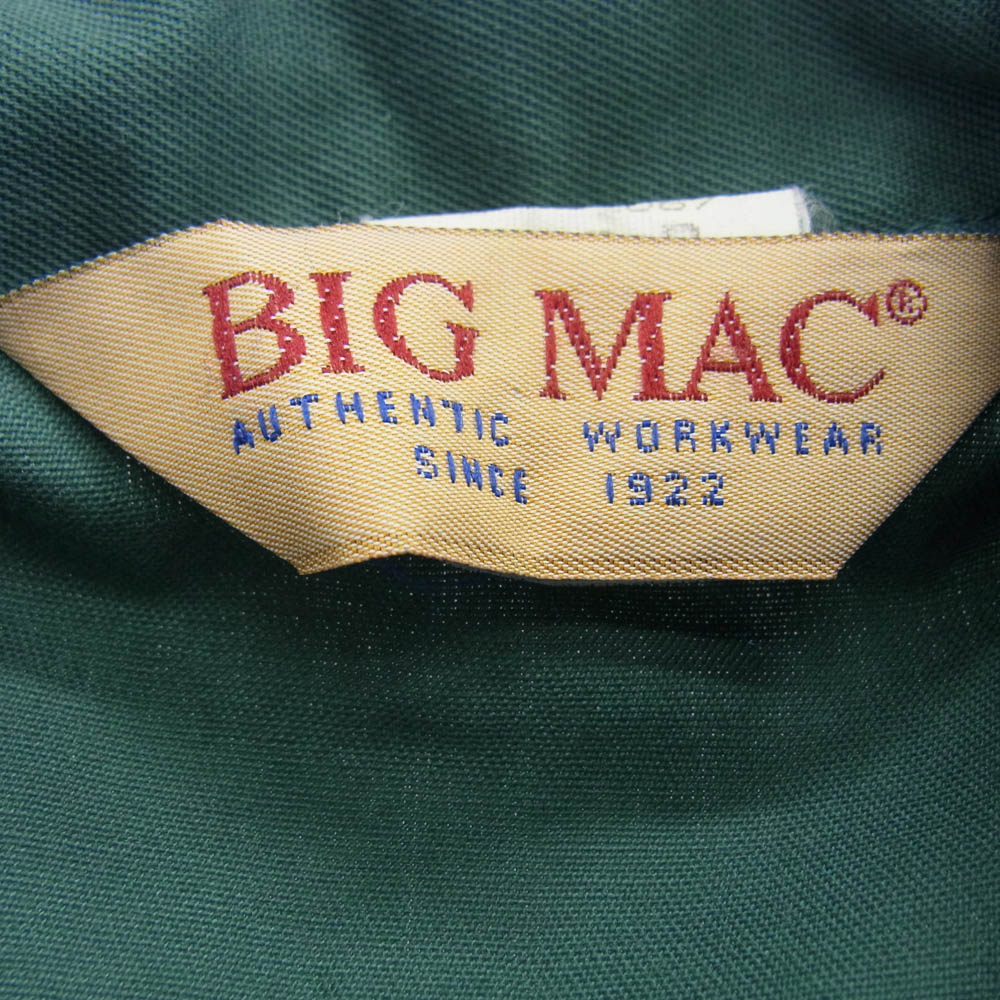 BIG MAC ビッグマック USA製 80s Vintage ヴィンテージ オーバー オール ツナギ モスグリーン系 40【中古】