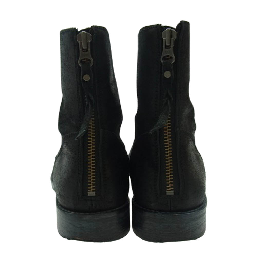 PADRONE パドローネ ヌバック バックジップ レザー ブーツ シューズ ブラック系 42【中古】