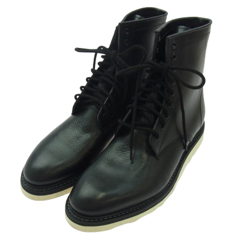 MINEDENIM マインデニム MGK-002 Leather Zipper Unit Military Boots レザー ジッパー ミリタリー ブーツ ブラック系 40【極上美品】【中古】