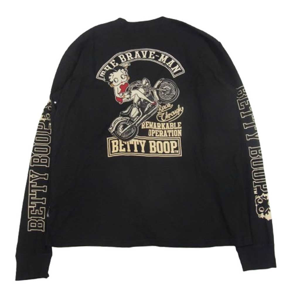 ブレイブマン BETTY BOOP ベティちゃん ロング スリーブ カットソー ブラック系 XXL【中古】