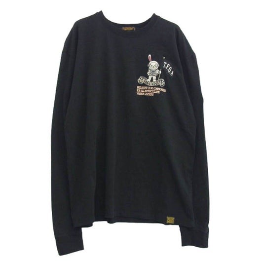 VANSON バンソン ×CROWS×WORST クローズ デスラビット ロングスリーブカットソー ブラック系 XXL【中古】