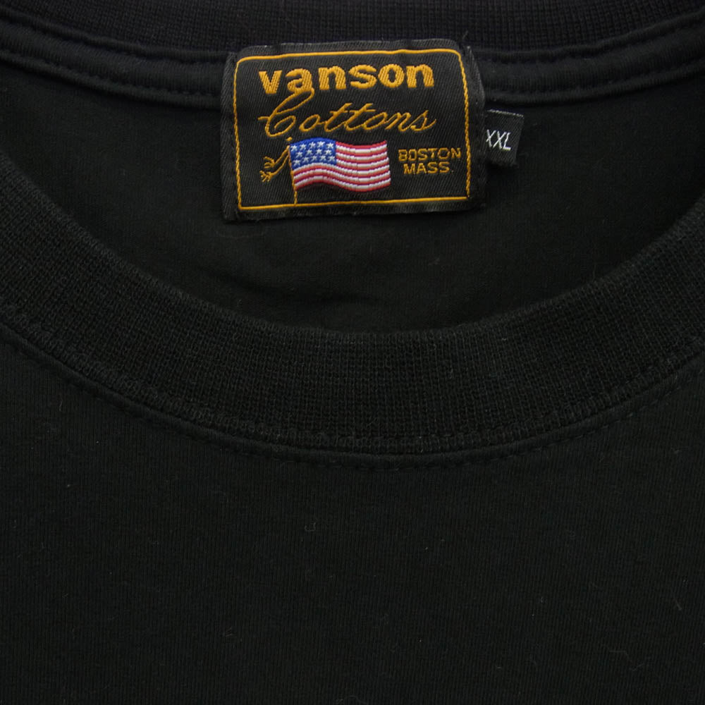 VANSON バンソン ×CROWS×WORST クローズ デスラビット ロングスリーブカットソー ブラック系 XXL【中古】