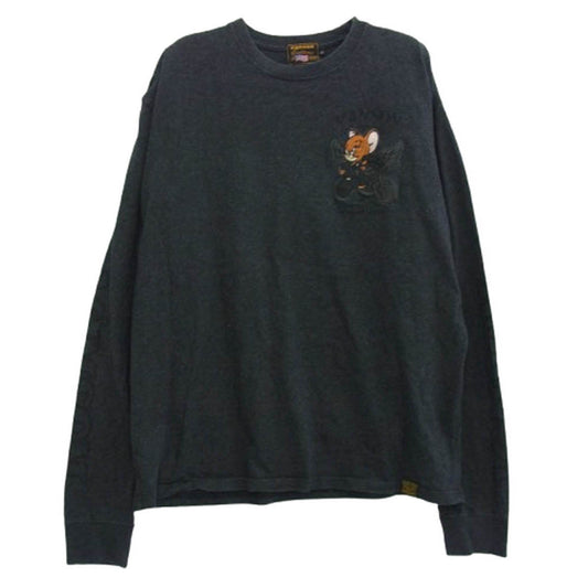 VANSON バンソン × TOM AND JERRY トムとジェリー ロング スリーブ カットソー ダークグレー系 XXL【中古】