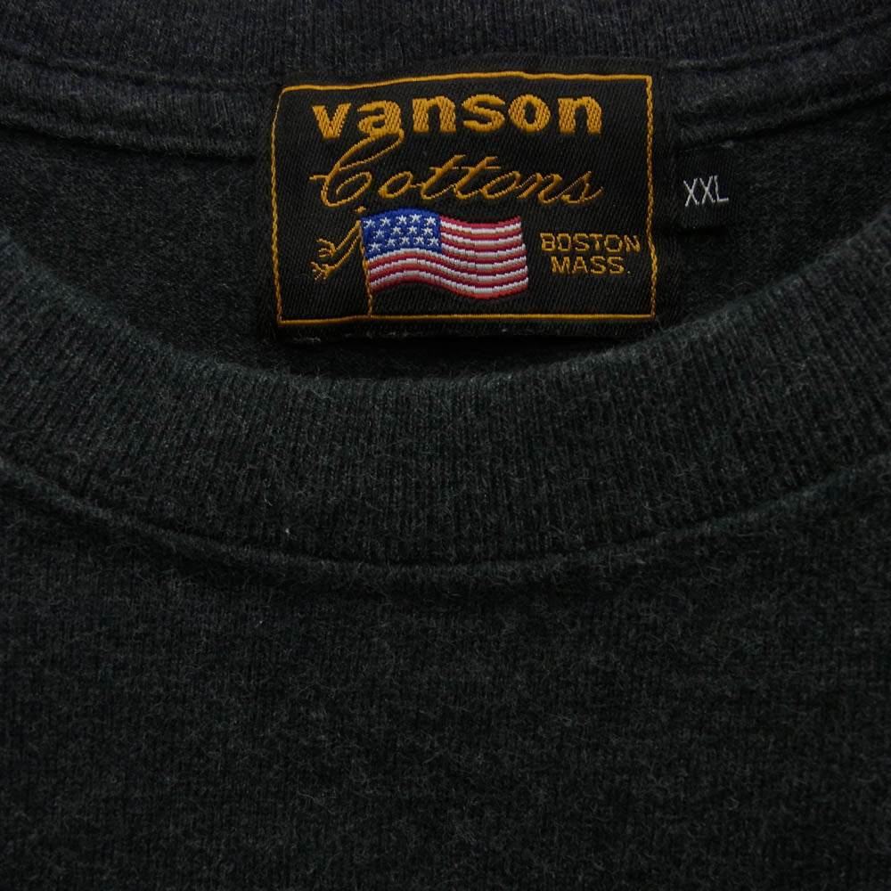 VANSON バンソン × TOM AND JERRY トムとジェリー ロング スリーブ カットソー ダークグレー系 XXL【中古】