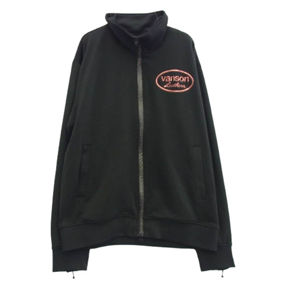 VANSON バンソン leathers motorcycle スター バック ロゴ トラック ジャケット ブラック系 XL【中古】