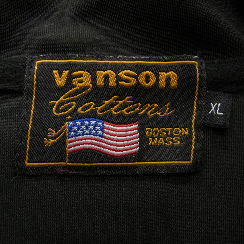 VANSON バンソン leathers motorcycle スター バック ロゴ トラック ジャケット ブラック系 XL【中古】