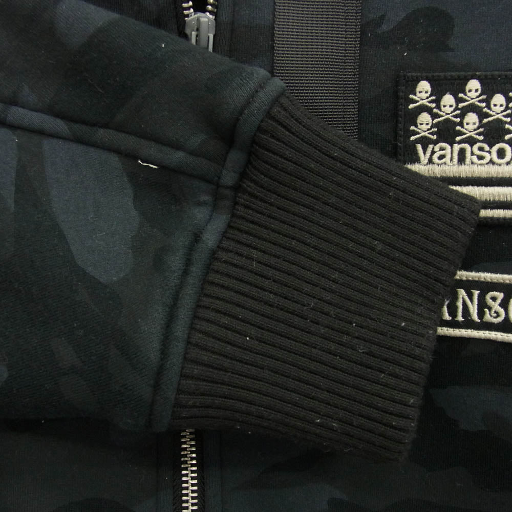 VANSON バンソン bunker hill カモフラ スカル スター ロゴ ジップ アップ ジャケット ダークグレー系 XXL【中古】