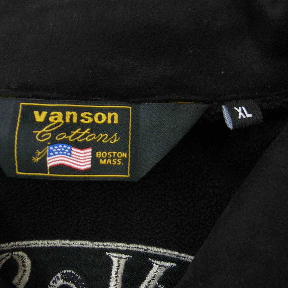 VANSON バンソン ×CROWS×WORST ボンディング フェイク スエード ジャケット ブラック系 XL【中古】