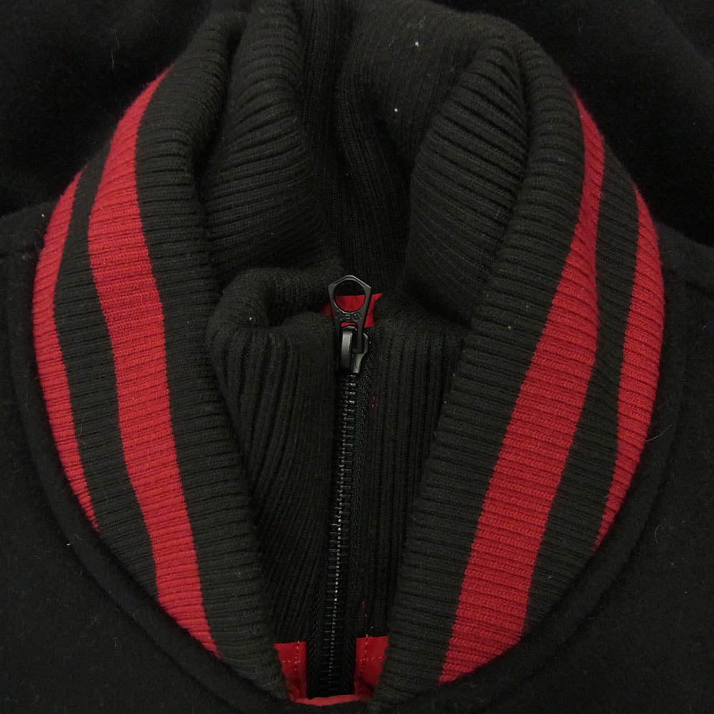 VANSON バンソン NVJK-2104 メルトン ワッペン スタジアム ジャケット レッド系 ブラック系 XL【中古】