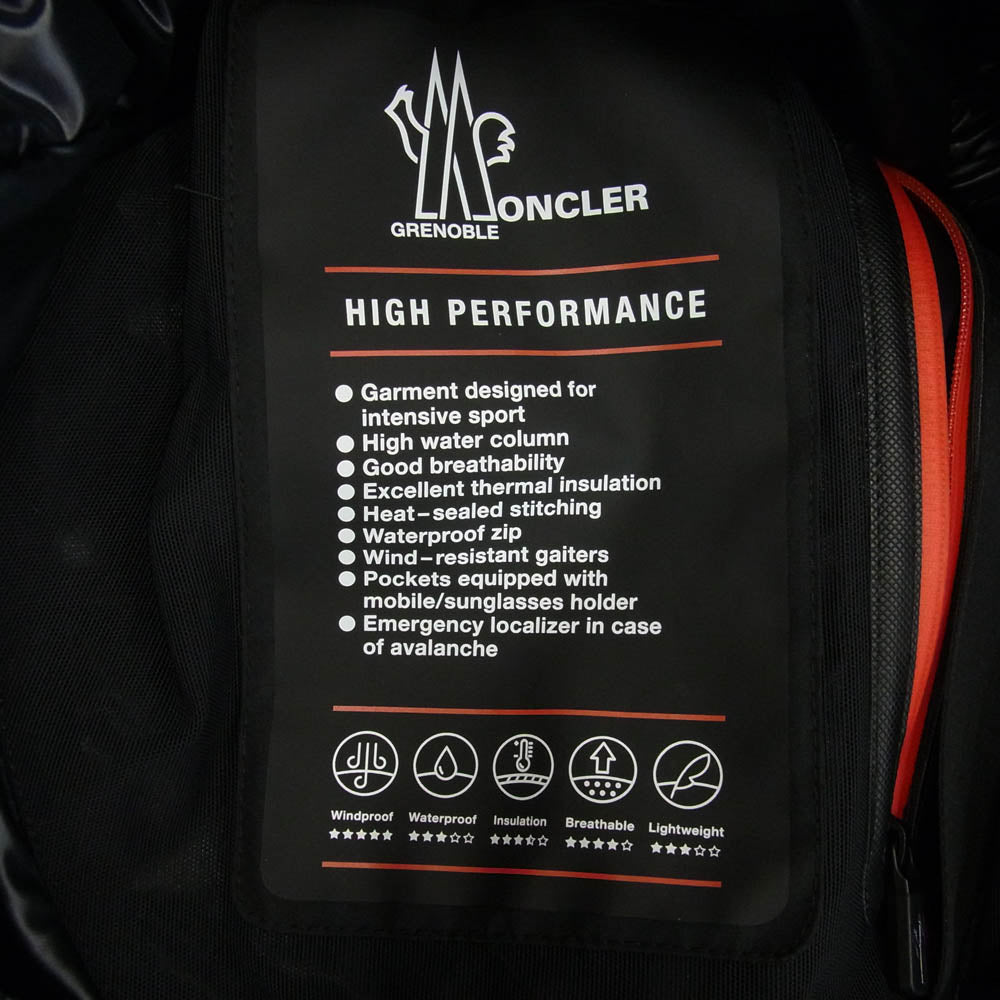 MONCLER モンクレール I20971A00027 GRENOBLE HIGH PERFORMANCE GORE-TEX グルノーブル ゴアテックス プリマロフト ジャケット ブラック系 3【中古】