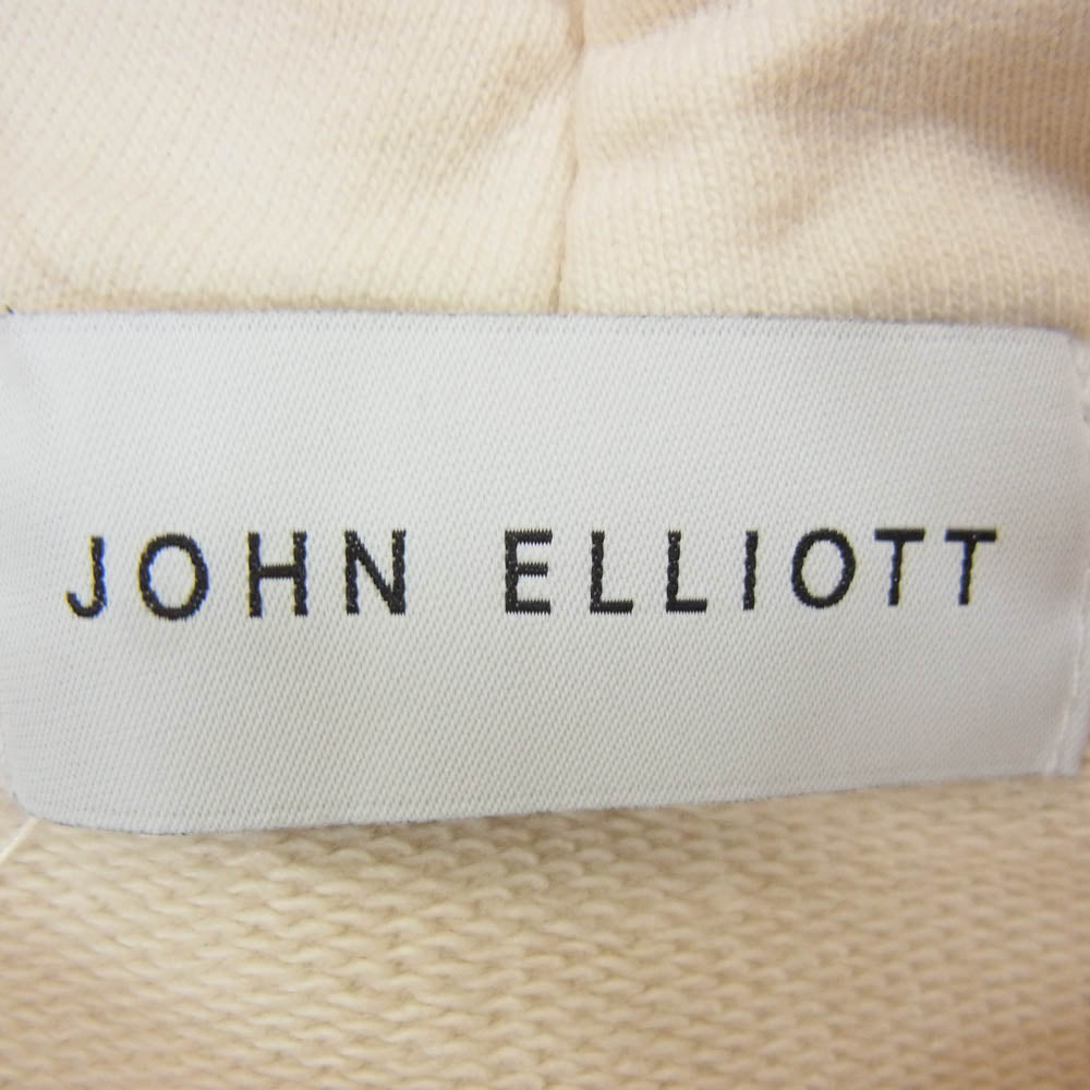 ジョンエリオット プルオーバー フーディー パーカー オフホワイト系【中古】