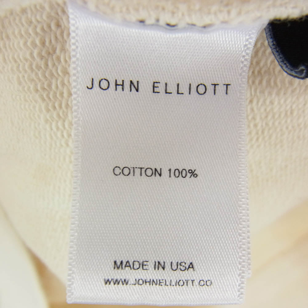 ジョンエリオット プルオーバー フーディー パーカー オフホワイト系【中古】