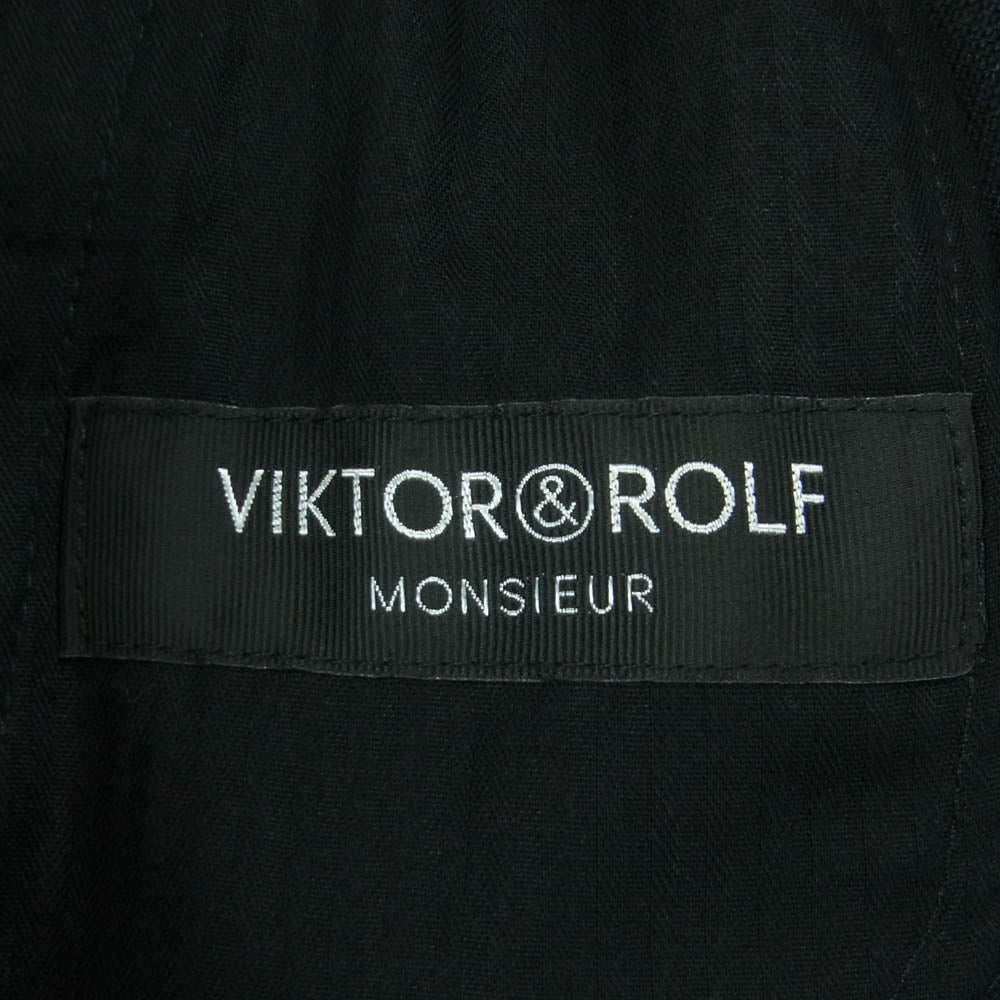 VIKTOR&ROLF ヴィクターアンドロルフ センタープレス ストレート パンツ イタリア製 ダークネイビー系 44【中古】