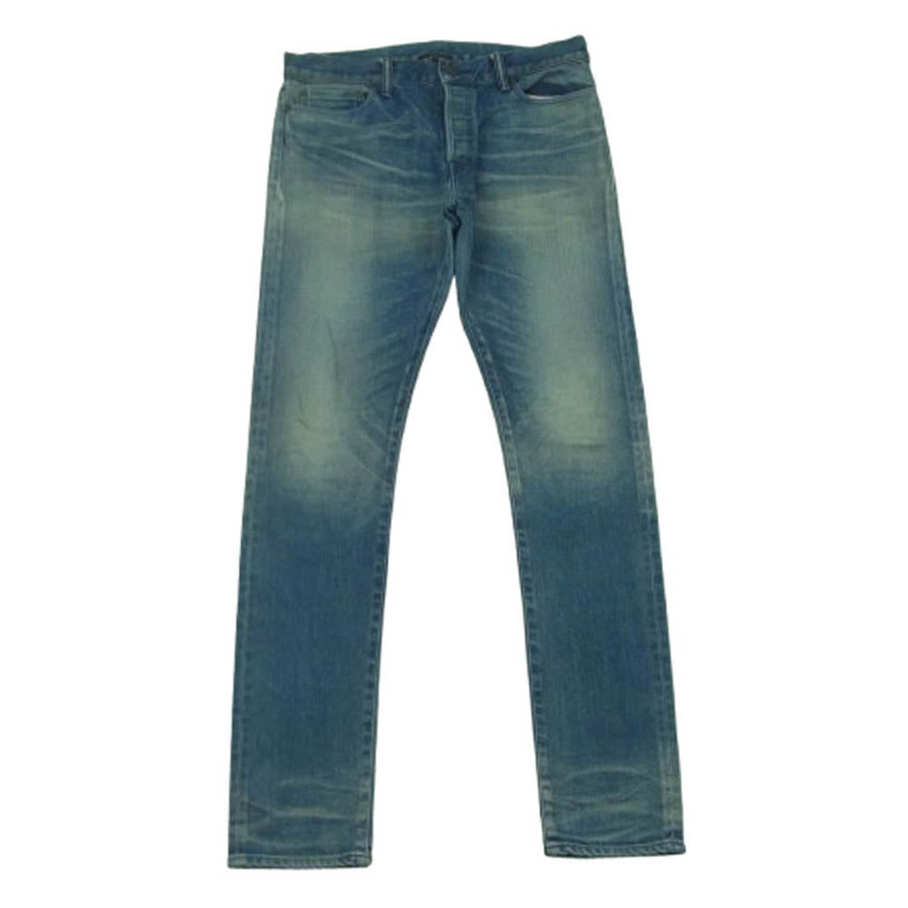 ジョンエリオット ボタンフライ デニム パンツ コットン ポリウレタン 日本製 インディゴブルー系 32【中古】