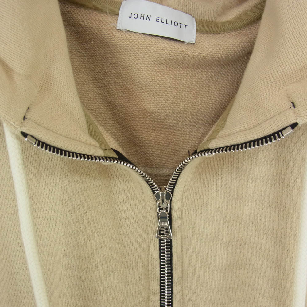 ジョンエリオット フルジップ パーカー ベージュ系 1【中古】
