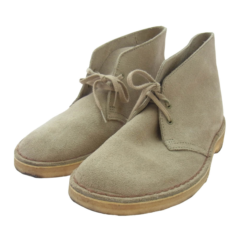Clarks クラークス スエード レースアップ デザート チャッカブーツ ベージュ系 6.5【中古】
