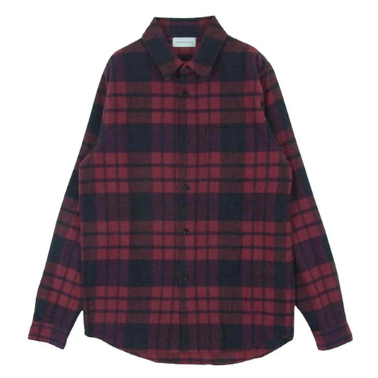 ジョンエリオット 長袖 チェック ネル シャツ コットン 中国製 レッド系 ブラック系 1【中古】