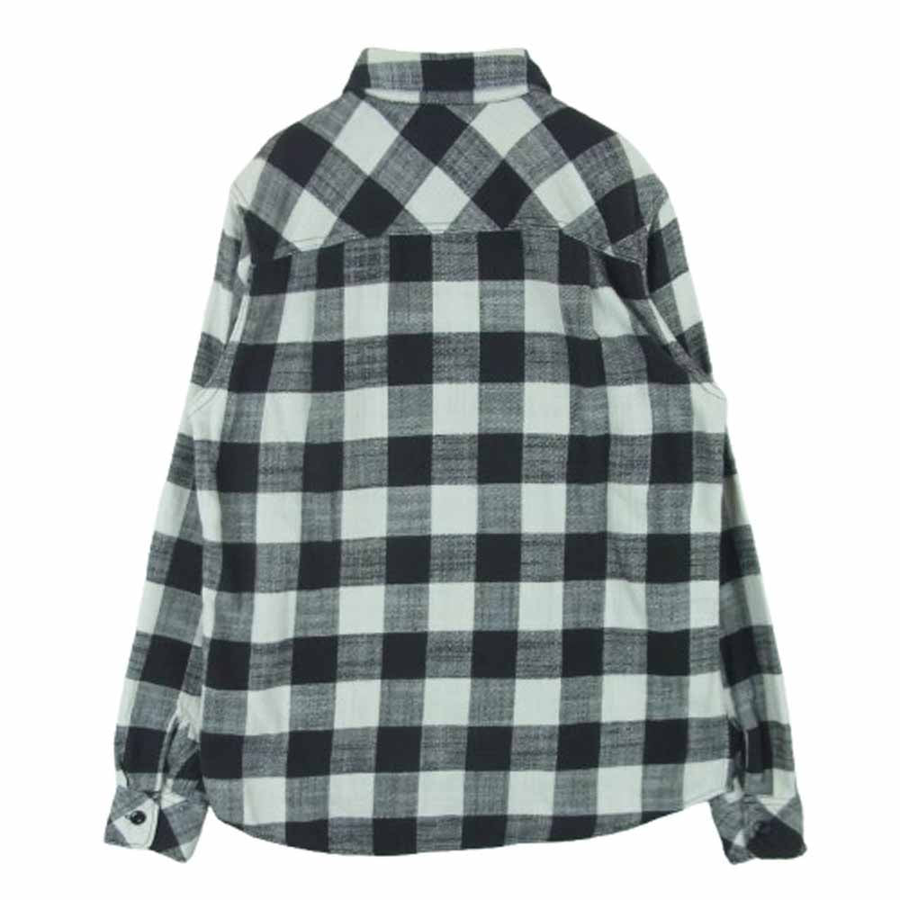 Ron Herman ロンハーマン 2720700044 1071 長袖 チェック ネル シャツ コットン 日本製 ブラック系 ホワイト系 S【中古】