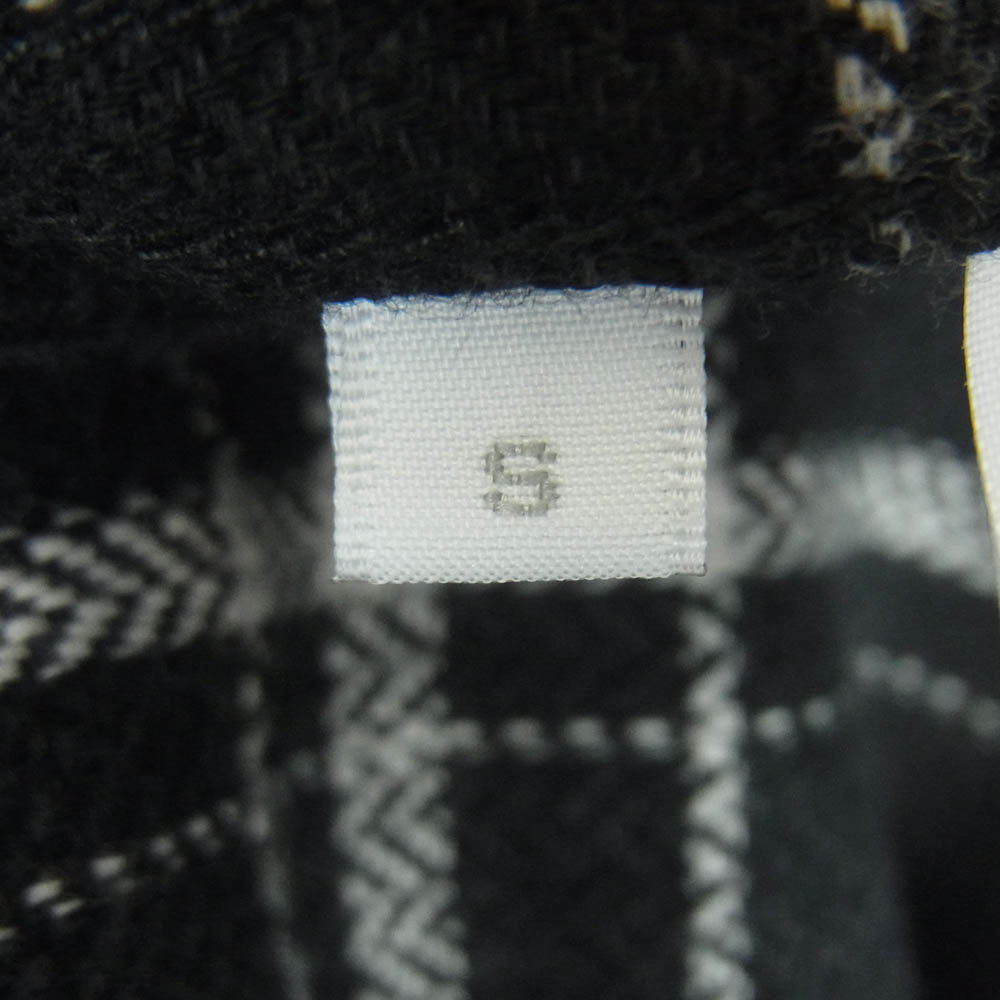 Ron Herman ロンハーマン 2820700026 1071 長袖 チェック ネル シャツ コットン 日本製 ブラック系 ホワイト系 S【中古】