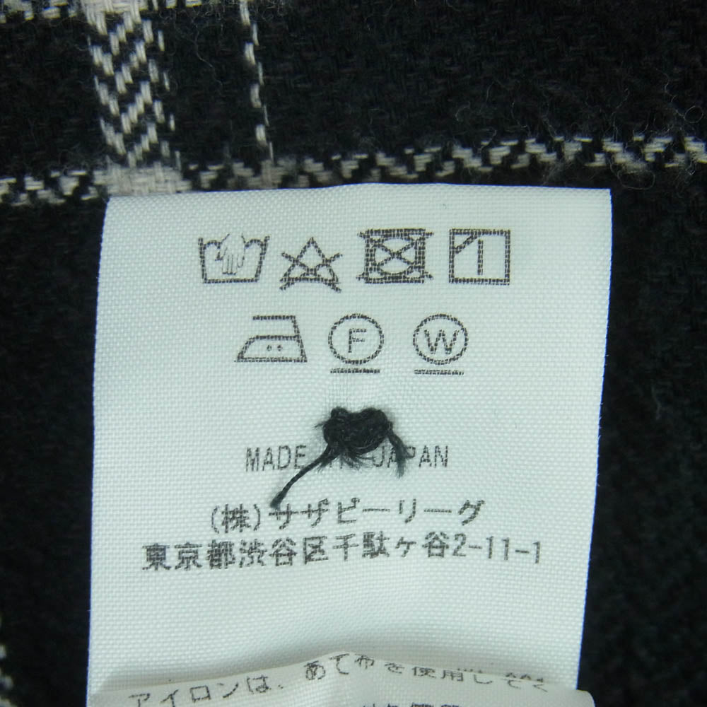 Ron Herman ロンハーマン 2820700026 1071 長袖 チェック ネル シャツ コットン 日本製 ブラック系 ホワイト系 S【中古】