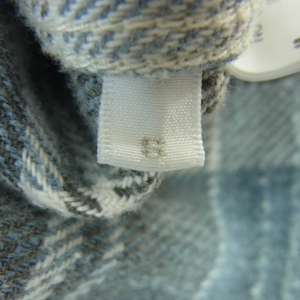 Ron Herman ロンハーマン 3220700063 1071 長袖 チェック ネル シャツ コットン 日本製 ライトブルー系 ホワイト系 グレー系 S【中古】