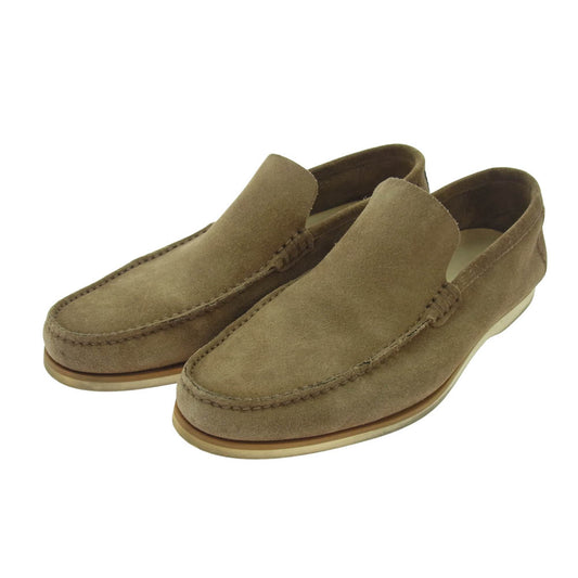 GUCCI グッチ 108425 スエード シューズ スリッポン ローファー ブラウン系 実寸サイズ：約25cm【中古】