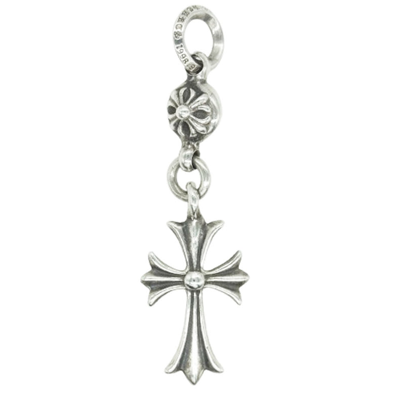 CHROME HEARTS クロムハーツ（原本無） CHARM 1B TINY CH CROSS チャーム 1ボール タイニーCH クロス ネックレス ペンダント シルバー系【中古】