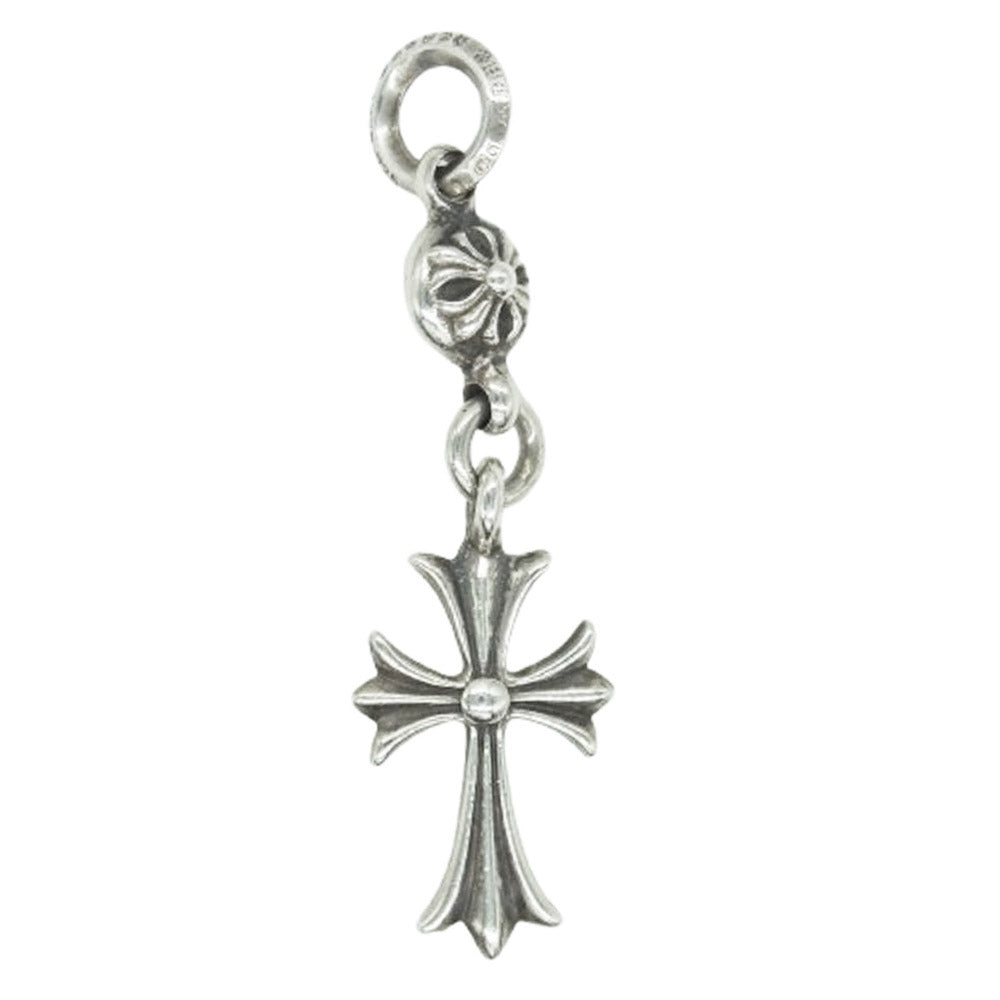 CHROME HEARTS クロムハーツ（原本無） CHARM 1B TINY CH CROSS チャーム 1ボール タイニーCH クロス ネックレス ペンダント シルバー系【中古】