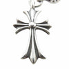 CHROME HEARTS クロムハーツ（原本無） CHARM 1B TINY CH CROSS チャーム 1ボール タイニーCH クロス ネックレス ペンダント シルバー系【中古】