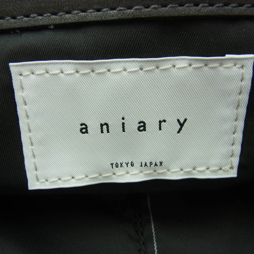 aniary アニアリ 36-02003 Leather Tote レザー トートバッグ チャコールグレイ系【新古品】【未使用】【中古】