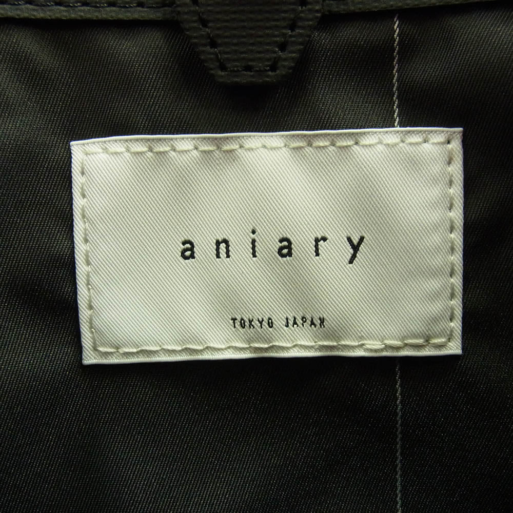 aniary アニアリ 34-01000 G-Film Leather ジーフィルム レザー ブリーフ バッグ ブラック系【新古品】【未使用】【中古】