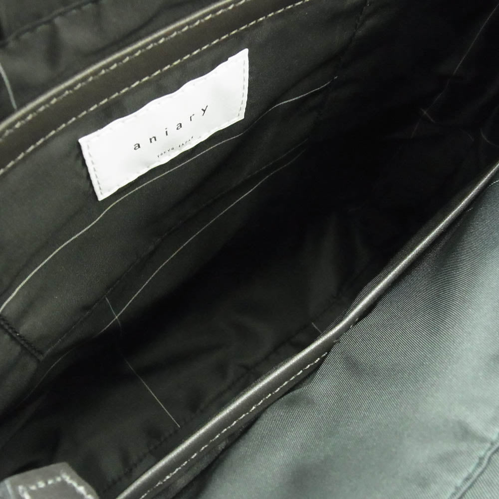aniary アニアリ 36-02000 Leather Tote レザー トートバッグ ダークブラウン系【新古品】【未使用】【中古】