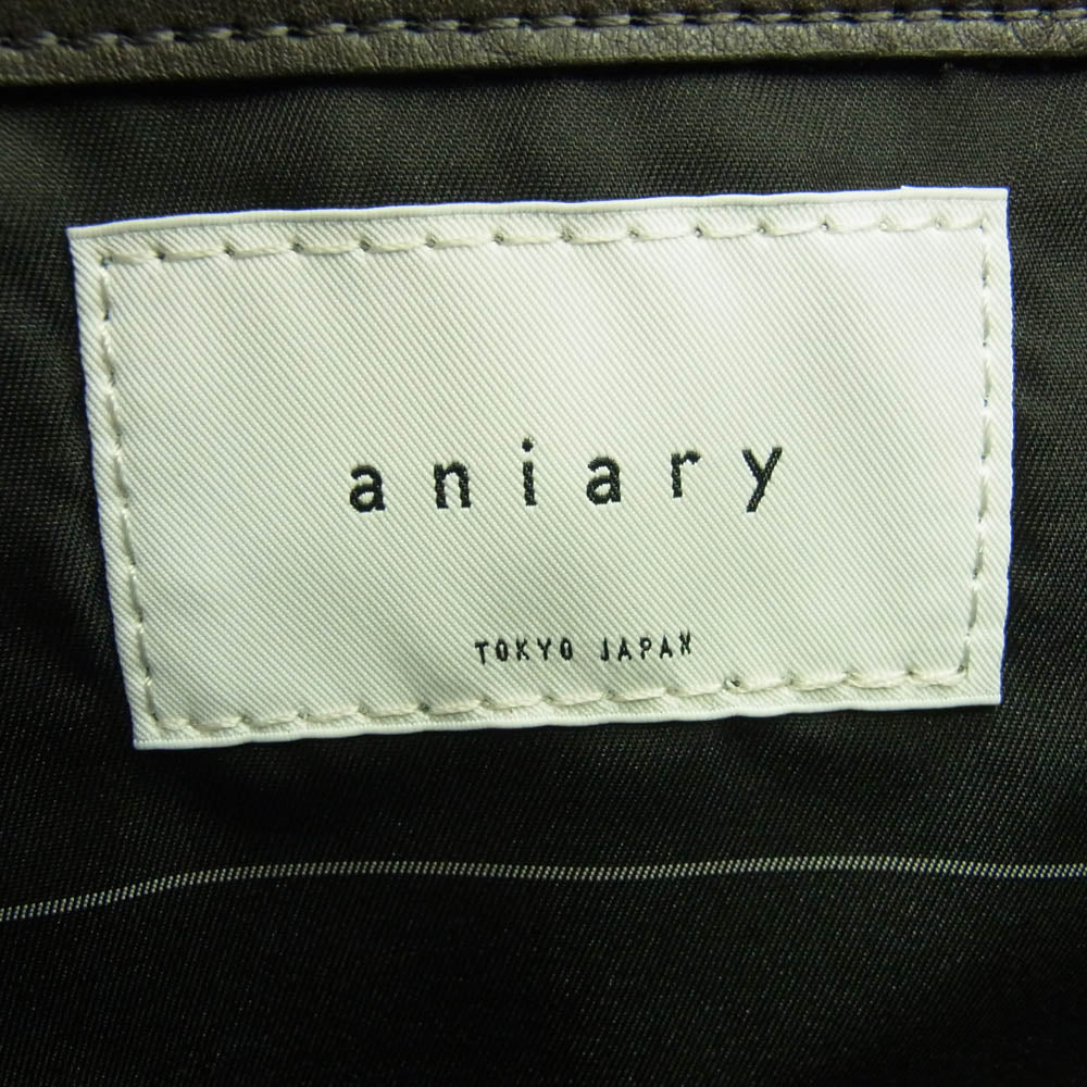 aniary アニアリ 36-02000 Leather Tote レザー トートバッグ ダークブラウン系【新古品】【未使用】【中古】