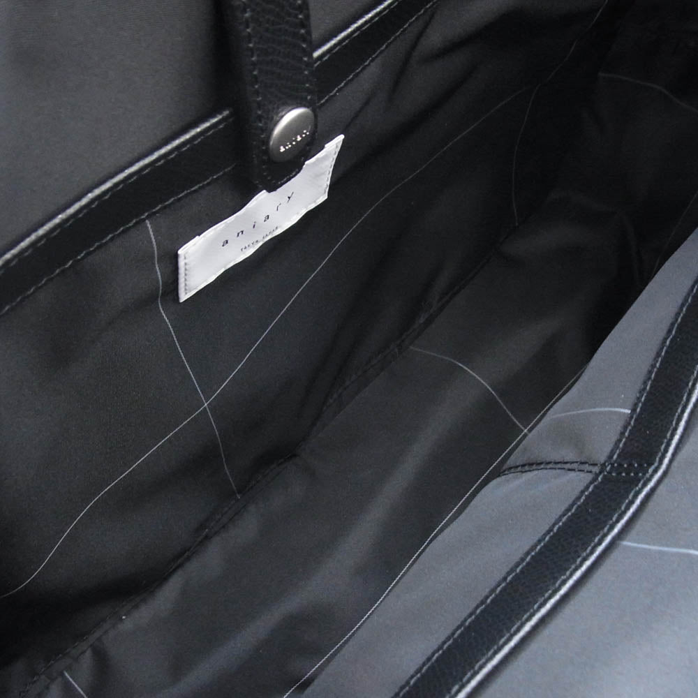 aniary アニアリ 33-01000 Leather レザー ブリーフ ビジネス バッグ ブラック系【新古品】【未使用】【中古】
