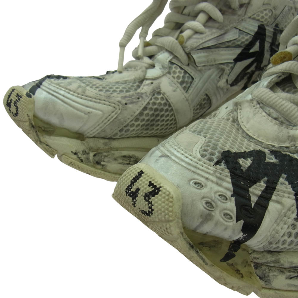 BALENCIAGA バレンシアガ 677403 runner graffiti ランナー グラフィック スニーカー ホワイト系 43【中古】