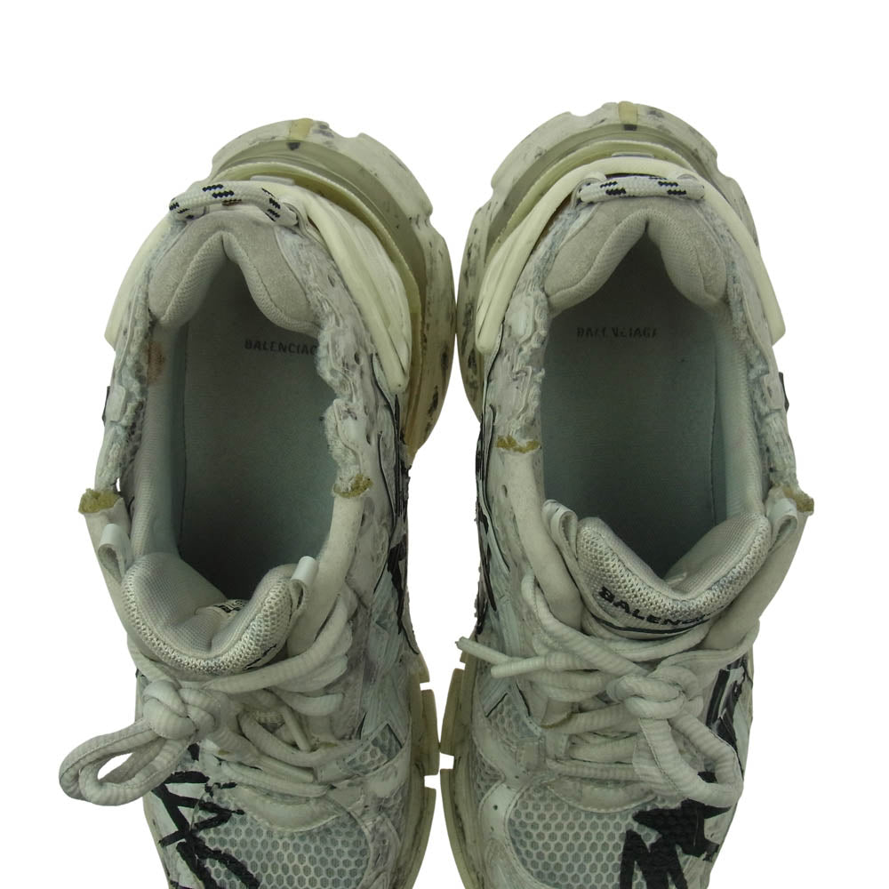 BALENCIAGA バレンシアガ 677403 runner graffiti ランナー グラフィック スニーカー ホワイト系 43【中古】