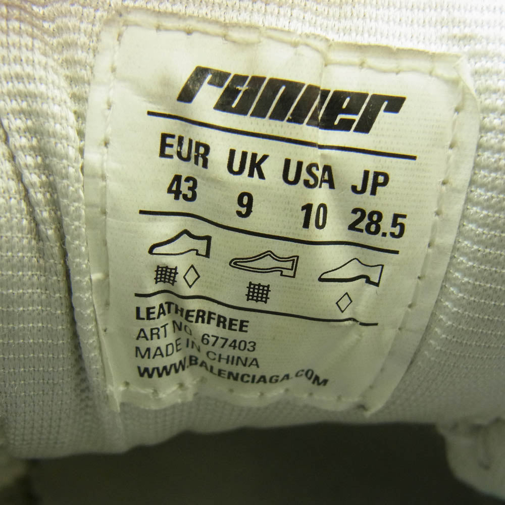 BALENCIAGA バレンシアガ 677403 runner graffiti ランナー グラフィック スニーカー ホワイト系 43【中古】
