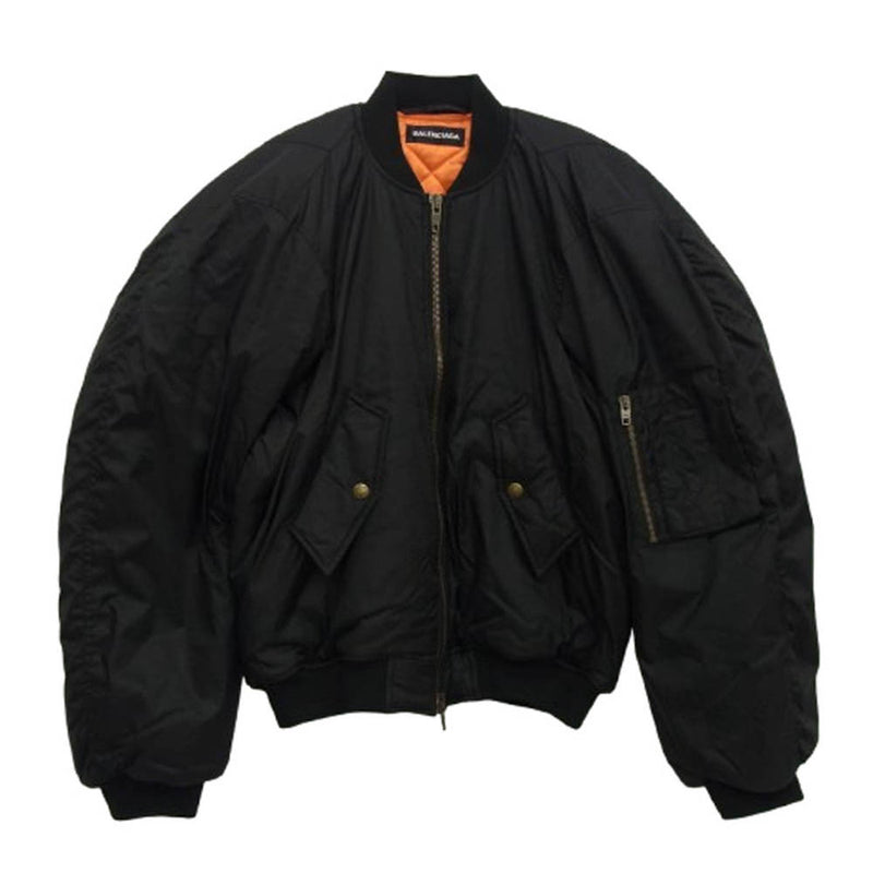 BALENCIAGA バレンシアガ 20AW 642147 TIO54 Steroid BomberJacket ステロイド ボンバー ジャケット ブルゾン ブラック系 44【中古】