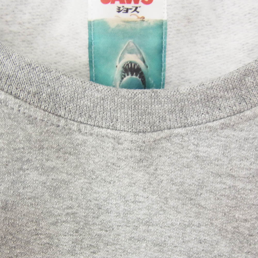 WACKO MARIA ワコマリア JAWS-WM-SS01 JAWS CREW NECK SWEAT SHIRT ジョーズ クルーネック スウェット トレーナー グレー系 L【極上美品】【中古】