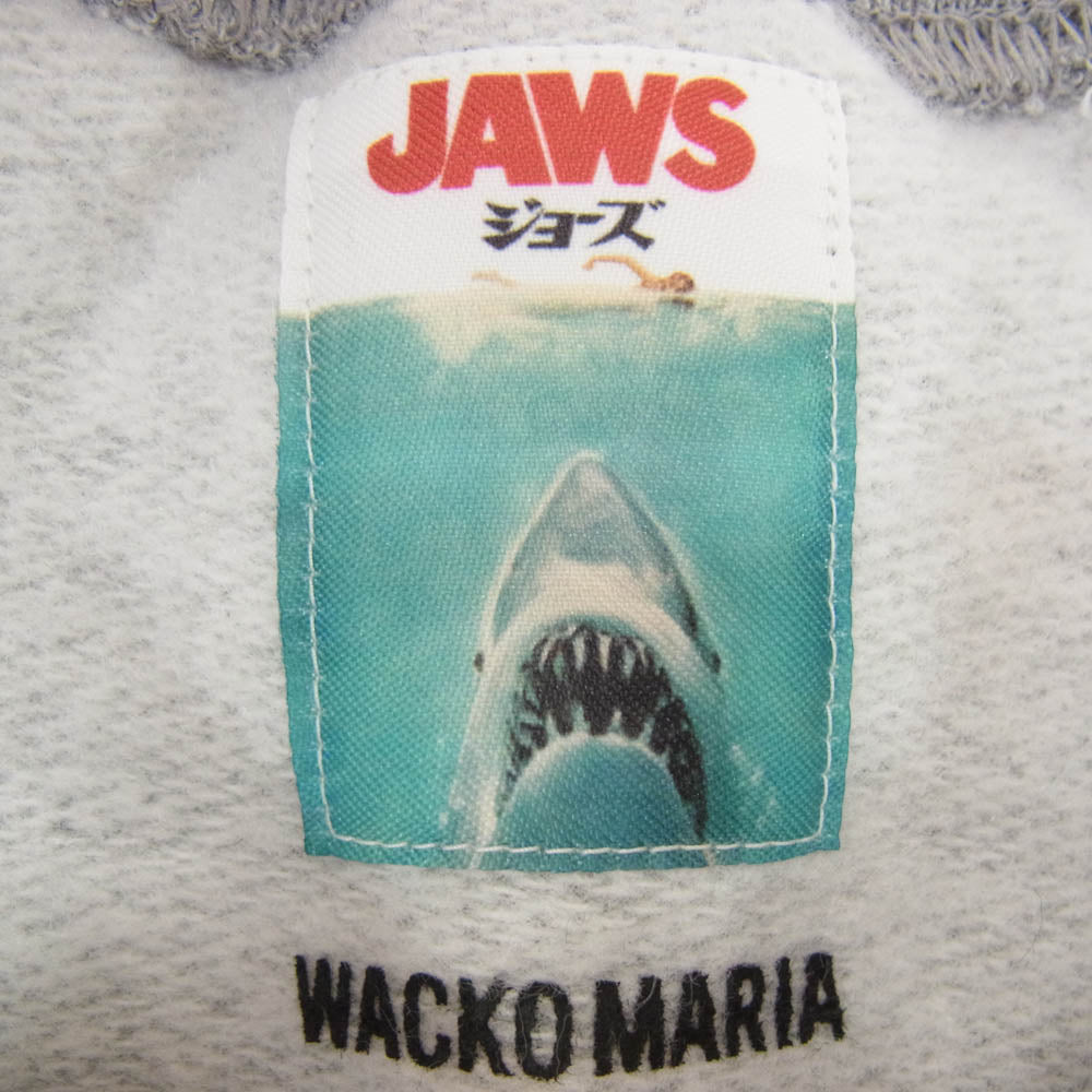 WACKO MARIA ワコマリア JAWS-WM-SS01 JAWS CREW NECK SWEAT SHIRT ジョーズ クルーネック スウェット トレーナー グレー系 L【極上美品】【中古】