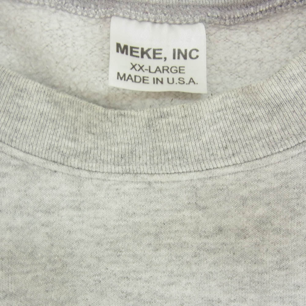 U.S. AIR FORCE MEKE, INC　MADE IN U.S.A.製 米軍実物 USAF スウェット グレー系 XXL【中古】