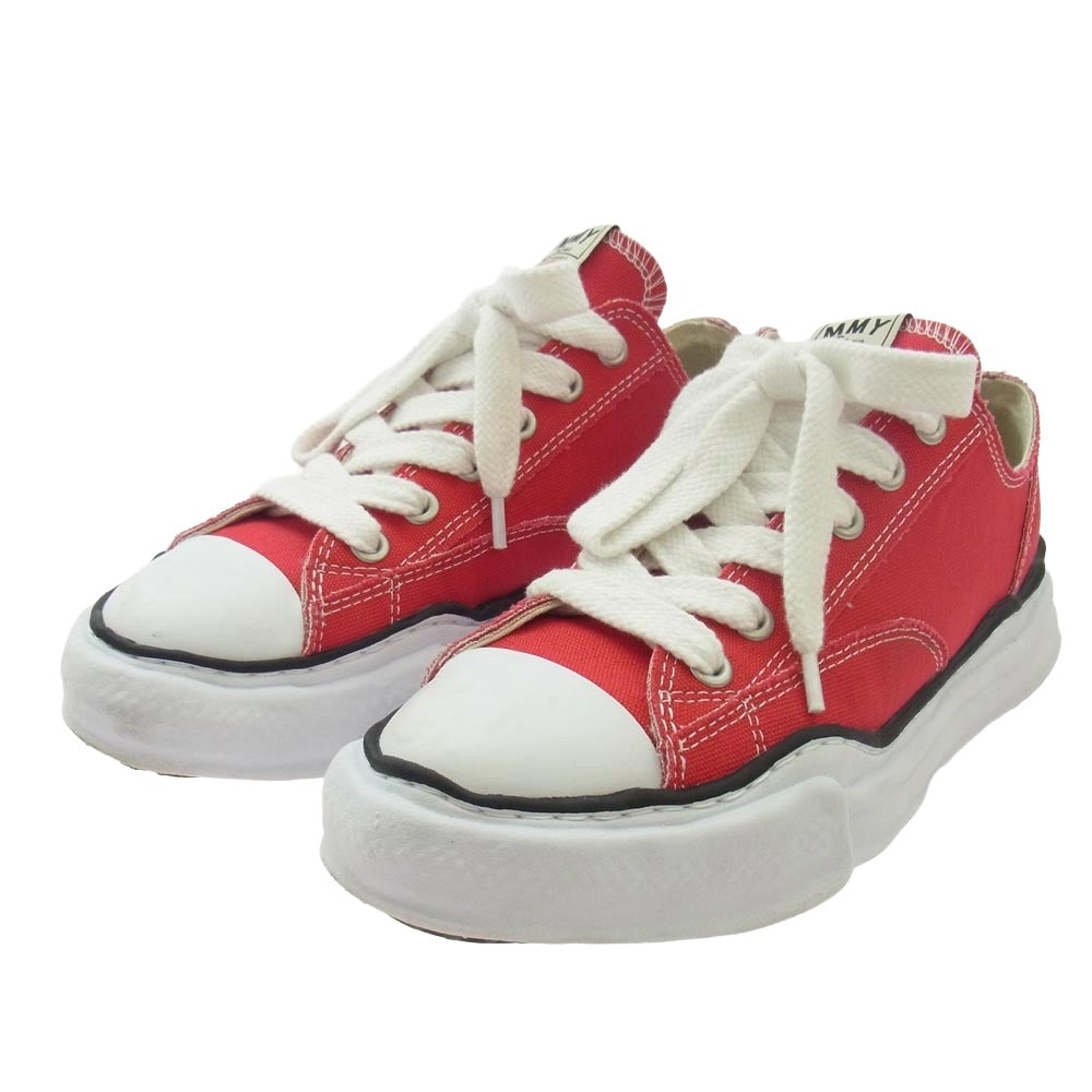 Maison MIHARA YASUHIRO メゾンミハラヤスヒロ PETERSON OG Sole Canvas Low-top Sneaker ピーターソン オリジナル キャンバス ローカット スニーカー レッド系 42【中古】