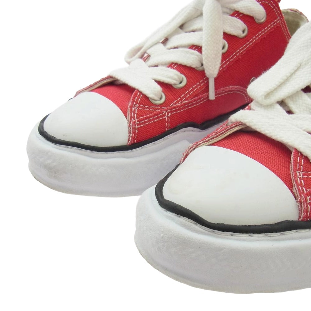 Maison MIHARA YASUHIRO メゾンミハラヤスヒロ PETERSON OG Sole Canvas Low-top Sneaker ピーターソン オリジナル キャンバス ローカット スニーカー レッド系 42【中古】