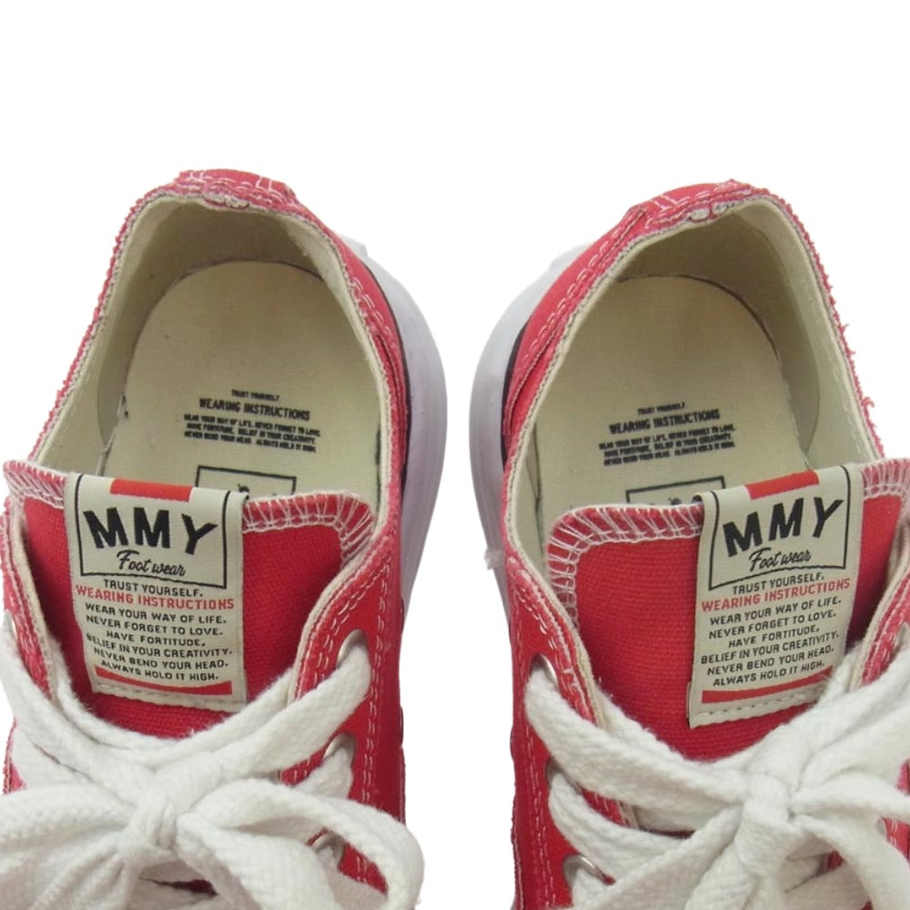 Maison MIHARA YASUHIRO メゾンミハラヤスヒロ PETERSON OG Sole Canvas Low-top Sneaker ピーターソン オリジナル キャンバス ローカット スニーカー レッド系 42【中古】