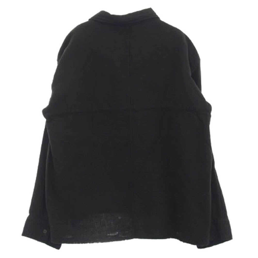 ANCELLM アンセルム ANC-SH60 DOUBLEGAUZE SHIRT ダブルガーゼ 長袖 シャツ ブラック系 2【中古】